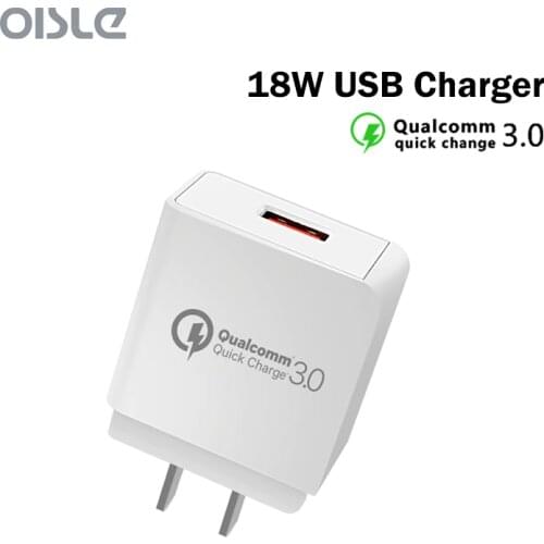 Quick Charger QC 3.0 USB Charger For iPhone xs max Fast Charging 18W EU/US/UK Mobile Phone Charger For Huawei Samsung Xiaomi