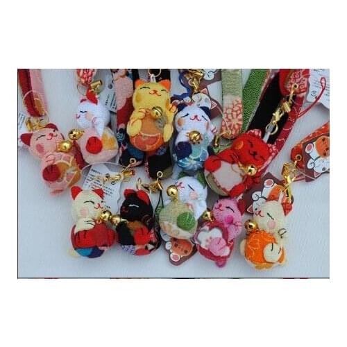 Lucky Cat Phone Case with Bell Strap For Mible Phone 100pcs/lot wholesales Lowest price big promotion *new