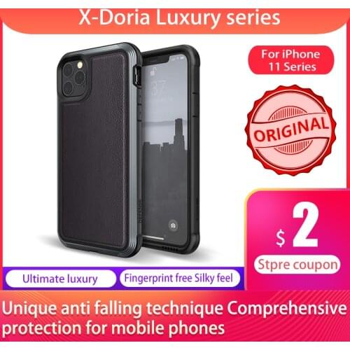 X-Doria Defense Lux Phone Case For iPhone 11 Pro Max Military Grade Drop Tested Case Cover For iPhone11 Pro Aluminum Cover Coque