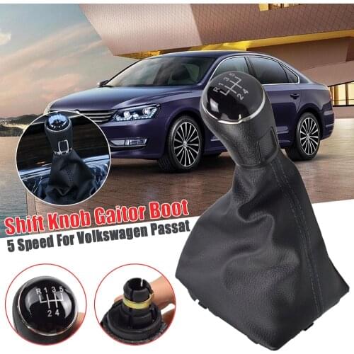 5 Speed M Gear Shift Knob Lever Stick Gaiter Boot Cover Collar For VW Volkswagen Passat 2013 2014 2015 Car Styling Accessories