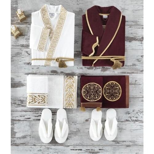 Ecocotton Organic Cotton Family Robe Set-Arus Red Prince White