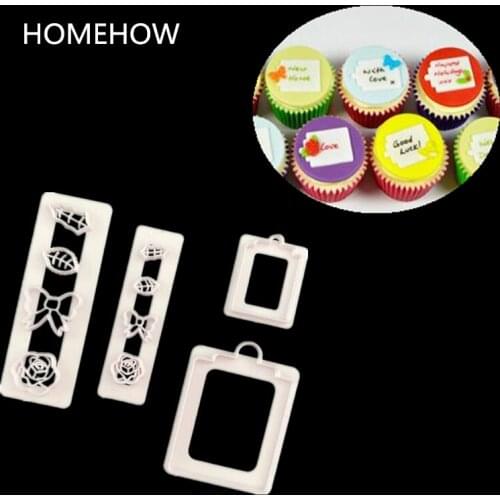 Homehow 4PCS/Lot Butterfly Flower Leaf Cake Mold Fondant Sugar Craft Chocolate Candy Cake Cookie Decorative Mould Kitchen Mold