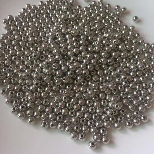 200pcs Diameter 5mm / 6mm Round CCB Acrylic Spacer Beads With 1mm Hole Scarf Beads For Jewelry Making