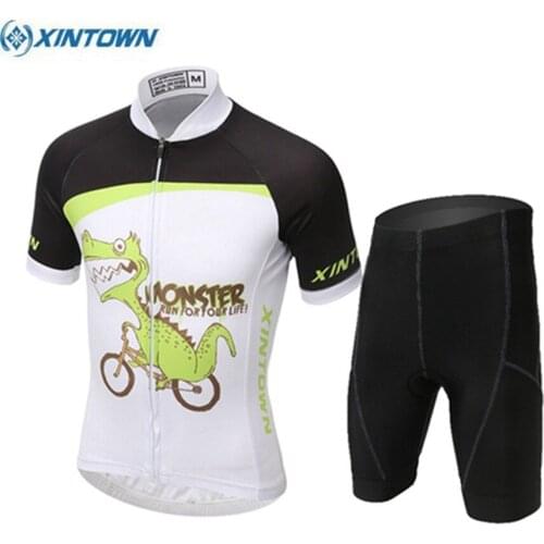 Cute Children Cycling Jersey and Kids Short Sleeve XINTOWN Bicycle Cycling Clothing Ropa Ciclismo mtb Shirts Cyclingwear Suit