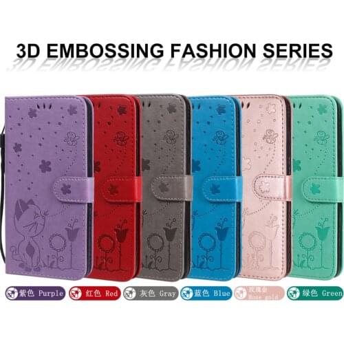 Cute Cat PU Leather Wallet Book Phone Case For Redmi Note 6 Pro phone Cover Bumper Movil Xiaomi Redmi Note 6 Pro Luxury Cases