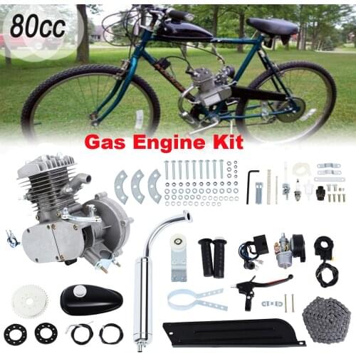 50cc Motorcycle 2 Stroke Gas Engine Kit For DIY Electric Bicycle Mountain Bike Complete Engine Set Bike Gas Engine Motor Kit