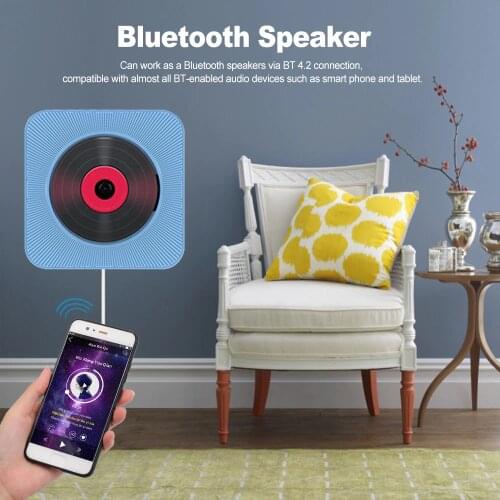 Wall-Mounted Hifi Remote Wall Bluetooth Mountable FM Radio,USB,MP3 3.5MM Headphone Jack CD Player Bluetooth HiFi CD Music Player
