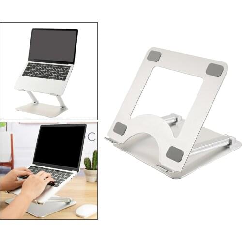 Desk Laptop Stand Adjustable Foldable Aluminum Tablet Notebook Riser Mount fits Laptops Up to 19 inches Z-type Design