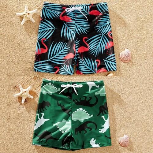 2021 New Child Summer Swim Trunks Boys Swimwear Kids Cartoon Bathing Suits Children Swimming Shorts Boys Beach Swimwear 4-12Y