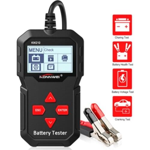 NEW！ KONNWEI KW210 Automatic Smart 12V Car Battery Tester Auto Battery Analyzer 100 to 2000CCA Cranking Car Battery Tester 7788