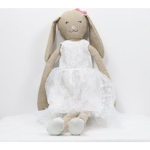 New Fashion Soft Stuffed Animals Kids Animal Rabbit Sleeping Cute Cartoon Plush Toy Stuffed Animal Dolls Children Birthday Gift