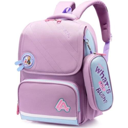 High Quality Kids Orthopedic School Backpack For Girls School Bag Girl Schoolbag Children Book Bag Set Cute Pencil Case