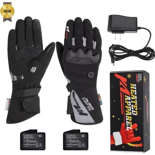 Skiing Gloves Heated Gloves Winter outdoor Warm Touch Screen Waterproof Rechargeable Heating Thermal Gloves For Motorcycle