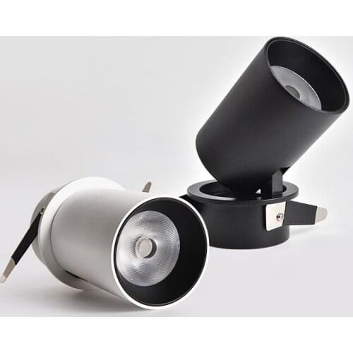 Dimmable foldable LED ceiling light 7W 12W 15W LED projector living room TV, background wall corridor COB, for ceiling downlight