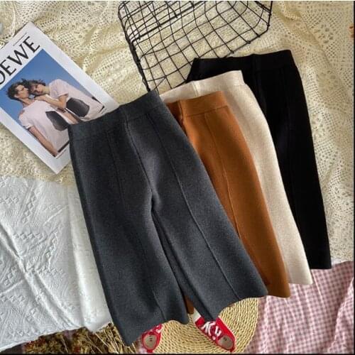 2019 Korean style girls plaid wide pants autumn fashion girls pants 4-9t C213