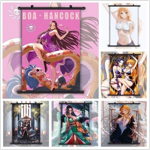 One Piece Nami Nico Robin Boa Hancock HD Print Wall Poster Scroll