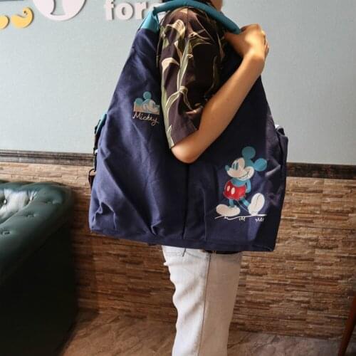 Disney Diaper Bag for Mummy Large Capacity Nappy Changing Bag Hanging on Stroller Mickey Minnie Winnie Piglet Pattern Diaper Bag