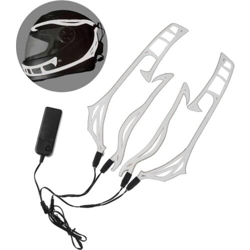 4 in 1 Motorcycle Helmet LED Flashing Night Safety Warn Lamp Strip for Motorcycle Bike Riding Signal Light AA Battery