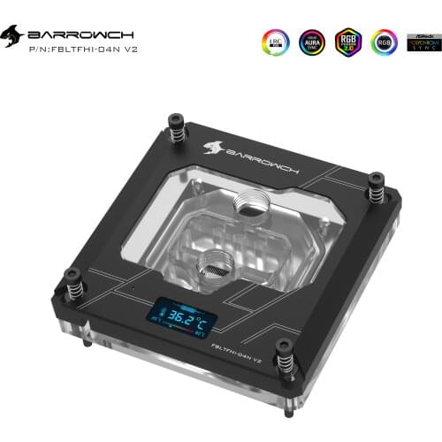 Barrowch CPU Water Block use for INTEL LGA1150 1151 1155 1156 2011 X99 / RGB Light compatible 5V GND 3PIN Header in Motherboard