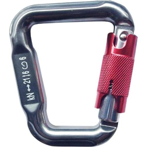 High-Altitude Operation D-Type Load-Bearing Climbing Safety Buckle Carabiner Outdoor Camping Climbing Snap Clip Lock Buckle Tool