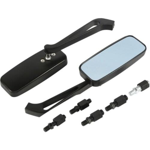 Universal Motorcycle Rear View Mirror 8MM 10MM Side Reversing Reflector Mirrors Compatible with Street Sport Bike 2 Pack