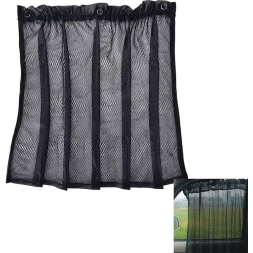 1 Pair Car UV Protection Side Window Curtain Sunshade Sunscreen Curtain Beige
