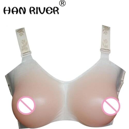 1 pair of V-neck L yards of cloth straps male and female style small chest flat breast conjoined to increase silicone false boso