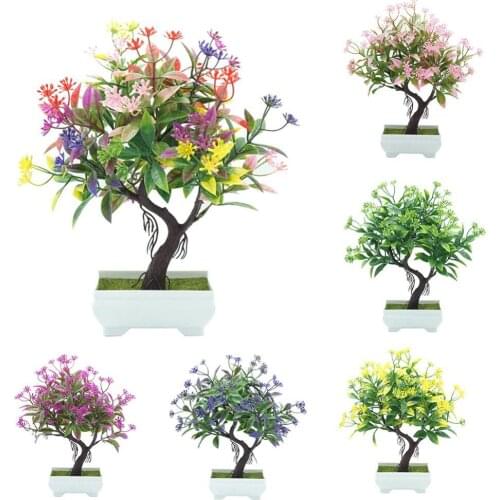 1Pc Garden Plantas Artificiales Potted Artificial Flower Bonsai Performance Stage Garden Wedding Party Decor