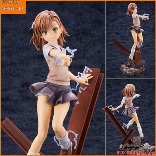 100% Original:Toaru Kagaku No Railgun Misaka Mikoto 27cm PVC Action Figure Anime Figure Model Toys Figure Collection Doll Gift