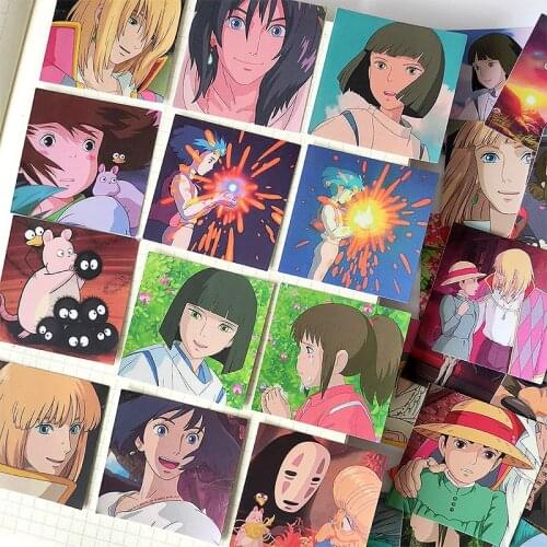 48pcs/1pack Howls Moving Castle Stickers Crafts Scrapbooking Stickers Book Student Label Decorative Sticker Stationery