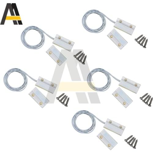 5 pair MC-38 Wired Door Window Normally Closed Sensor MC38 Magnetic Switch normally Closed NC for Home gsm pstn Wire Alarm Syste