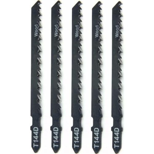5Pcs T144D 100mm Jigsaw Blades Wood Cutter T-Shank Jig Saw Blade For Bosch Dewalt Hitachi Makita Festool
