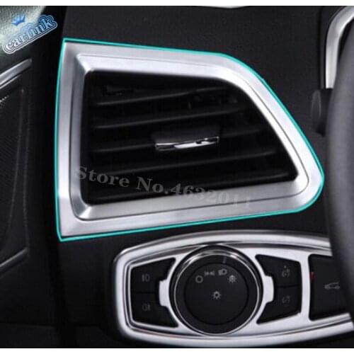 For Ford EDGE accessories 2015 2016 2017 ABS Matte car body front Air condition Outlet Vent molding detector cover trim 2pcs