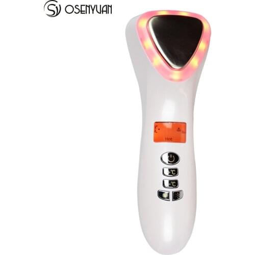 Ultrasonic Cryotherapy Cosmetology Apparatus Hot Cold Skin Care Machine Anti Aging Skin Tightening Galvanic Facial Beauty Tools