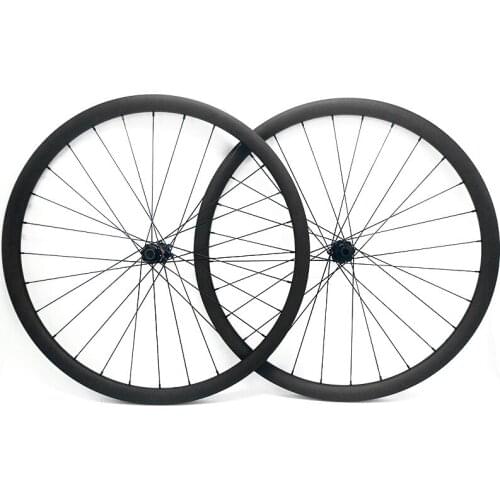 29er carbon mtb disc wheels asymmetry 27.4x23mm tubeless mtb wheels straight Pull DT240S 110x15 148x12 bicycle disc wheels