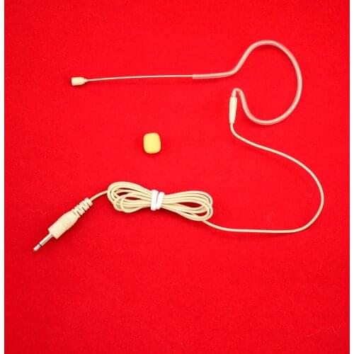 E-3-A Professional Omnidirection Earset Condenser Microphone Miniature Skin Microphones Wired Headband Mic with 3.5mm Mono Plug