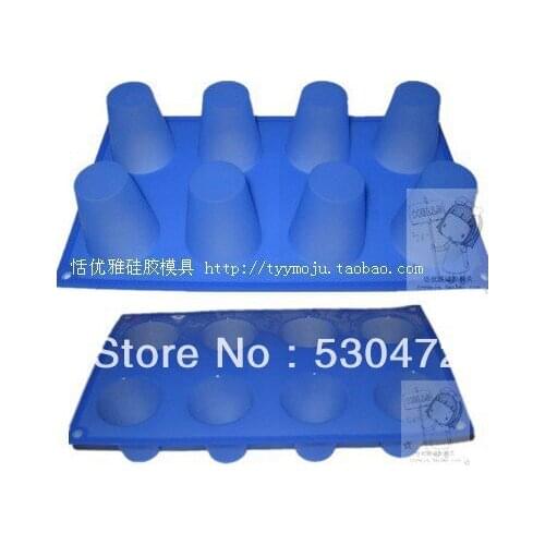 Wholesale/retail,free shipping ,8 hole Cylindrical shape silicone Cake Mold soap mould baking mouldIce Cube 29.5*17.5*6M