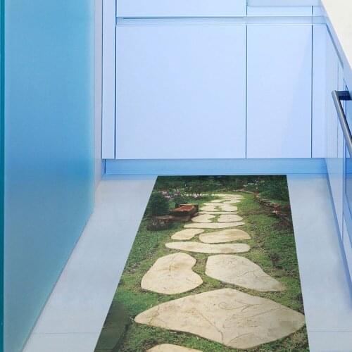 Stone Road 3D Floor Stickers Removable Waterproof Non-slip Mural Decal Wall Stickers Bathroom Living Bedroom Home Decor 60x120cm