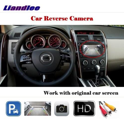 Liandlee AUTO For Mazda CX-9 CX9 2007-2014 Back Up Camera Rearview Reverse Parking CAM Work With Car Factory Screen