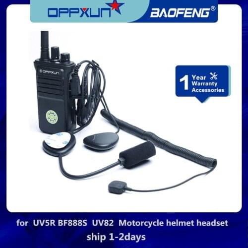 2021 Hot Motorcycle Helmet Radio Headset Microphone For Kenwood 3207 BaoFeng UV5R UV5RA BF-480 HYT TC286 Ham Radio Walkie Talkie