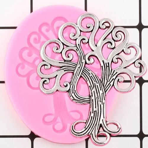 Life Tree Silicone Molds Cupcake Baking Fondant Mold DIY Party Cake Decorating Tools Dessert Candy Clay Chocolate Gumpaste Mould