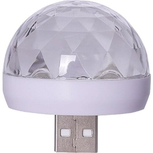 Mini car intelligent sound control atmosphere lamp LED decorative lamp USB family party stage DJ atmosphere lamp car product