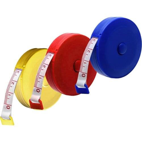 Mini Measuring Tape Measure Retractable Metric Belt Colorful Portable Ruler Centimeter Inch Children Height Ruler 150cm Hot 2021