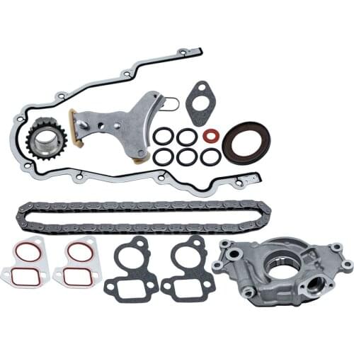 Timing Chain Kit Cover Gasket Oil Pump Fit 2007-2013 for Buick Cadillac GMC 5.3 6.0 6.2 12678151 TS13227 12646386 12591689