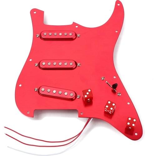 Prewired-Loaded SSS Pickguard Alnico V Pickups for Strat Guitar