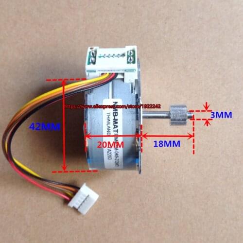 Brand new 4-phase 5-wrie 42mm stepper motor PM42M 7.5 dgree with 0.5modulus 14teeth gear