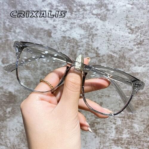 Anti-Fatigue Computer Glasses Women Male Vintage Square Transparent Eyeglass Frames Anti Blue Light Blocking Eyewear Men UV400
