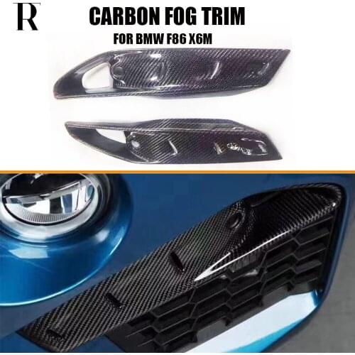 X6M Carbon Fiber Front Bumper Air Vent Trim Cover For BMW F86 Original Real X6M Only 2014 - 2018