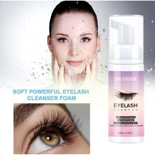 Professional Eye Lashes Foam Cleaner Individual Eyelash Makeup Shampoo + Cleanser Extension Brush Remover Eyelashes F1V5