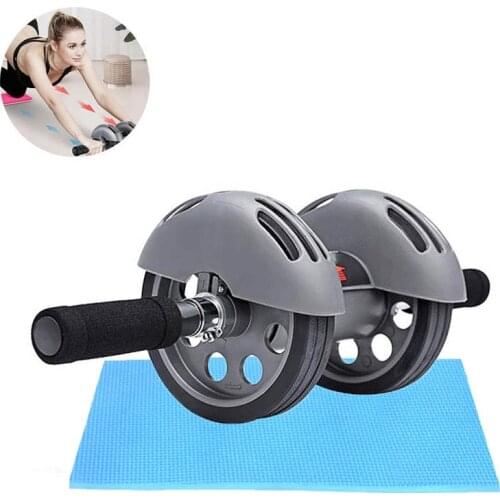 Abdominal Wheel Ab Abdominal Exercise Roller With Extra Thick Knee Pad Mat Gym Trainer Fitness Equipment Muscle Training